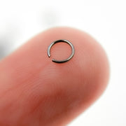 Gauge Black Rhodium Sterling Silver Open Jump Ring